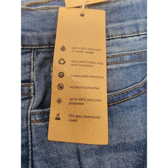 Blue Turtle Womens Sustainable Distressed Denim Jeans With Patchwork Design & St - Picture 4 of 8